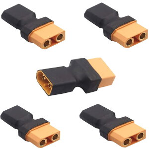Yiqigou 5�{ ���C���ȃ�XT60 XT-60�I�X���X�v���O�R�l�N�^�� XT90 XT-90�I�X���X�v���O�R�l�N�^�ɕϊ�����A�_�v�^ (XT60�I�X~XT90���X)