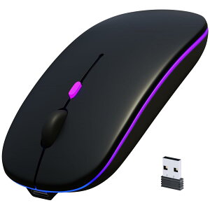 SaikoMausu(�T�C�R�}�E�X) ���C�����X�}�E�X �}�E�X Bluetooth 2.4GHz ���� �É� ���^ �}�E�X Type-C �[�d�� �ȃG�l���M�[ 3DPI���[�h 7�F���C�g�t�� �p�\�R�� PC ipad Mac/Windows/surface/Microsoft Pro�ɑΉ� black