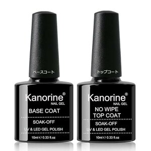Kanorine �W�F���l�C�� �R�[�g �x�[�X�R�[�g 10mlx2 �{�Z�b�g �m�����C�v �@�����s�v ������ ��e�� UV/LED�Ή� �x�[�X�W�F�� Base and Top Coat Gel