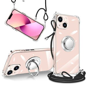 i Phone 13 �P�[�X �N ���A ���� �����O�t�� �V�����_�[ ���߉\ ������ ��|�� �R�t�� �΂߂��� �X�}�z�P�[�X �A�C�t�H��13 �P�[�X �V���R�� TPU �X�g���b�v�z�[���t�� �ϏՌ� ���h�~ �S�ʕی� 