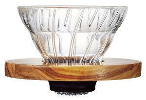HARIO (�n���I) V60 �ϔM�K���X���� �R�[�q�[�h���b�p�[ �I���[�u�E�b�h 01 �R�[�q�[�h���b�v 1~2�t�p VDGR-01-OV