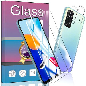 �y4���Z�b�g�w��/��F�؁�z2�� �Ή� Xiaomi Redmi Note 11 6.43�C���`��p�̃K���X�t�B���� + 2�� FOR Redmi Note 11�X�}�z 6.43�C���` �Ή� �p�� �J���� �t�B���� �����^ �����K���X �ی�t�B���� �Ή� Xiao