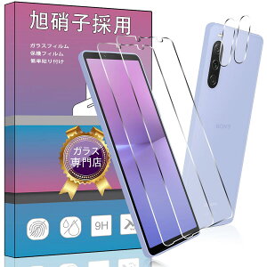 �y4���Z�b�g�z2�� FOR Sony Xperia 10 V SO-52D/SOG11 �p�̃K���X�t�B���� + 2�� FOR Sony Xperia 10 V �p�� �J���� �t�B���� �����^ �����K���X �ی�t�B���� SO-52D/SOG11 �p�̈��Ɏq�� �����ߗ� �d�x9H ��U�h�~ 