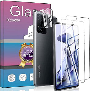 �y4���Z�b�g��F�؃��b�N������z2�� FOR Xiaomi 11T / 11T Pro �p�̃K���X�t�B���� + 2�� FOR Xiaomi 11T / 11T Pro �p�� �J���� �t�B���� �T�|�[�g��F�؃��b�N���������^ �����K���X �ی�t�B���� FOR Xiaom