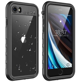 i Phone SE 2022 ケース 第3/2世代 i Phone8 i Phone7 防水 耐衝撃ケース 防塵 ワイヤレス充電 指紋認証対応 米軍MIL規格 軽量 薄型 ク リア 保護タッチパネルスク リーン 脱着簡単 ストラップ付き 全面保護カバー i Phone SE2/SE3（4.7インチ）