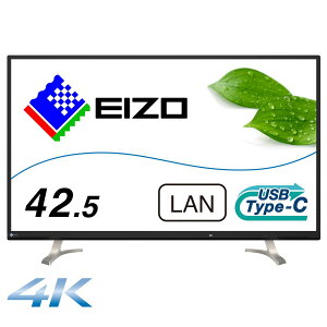 EIZO ���R�ȕ\���̑���4K���j�^�[ | FlexScan EV4340X-BK | 42.5�^4K�EUSB Type-C(94W���d)�E�����R���t�E�u���b�N