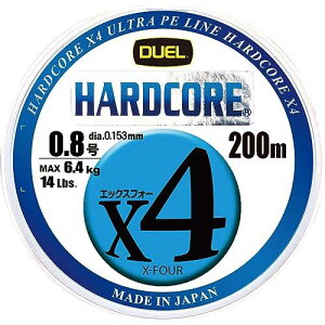 DUEL (fG) PEC ނ莅 HARDCORE X4 y C ނ胉C ދ x x z 0.8 200m 5F/CG [}[LO H3246N-5CBL
