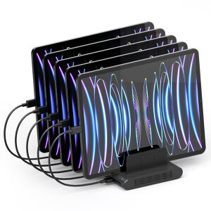 Unitek 2024 USB[dXe[V 10|[g [dX^h ő12A 60W PSEF؍ 10䓯[d 1.5A/2.4A Ή Android/i Phone/iPad/kindle/^ubg/PSP d؂ Ԋu\ 