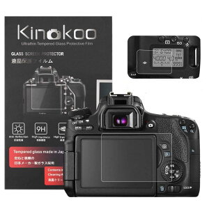 kinokoo �f�W�^���J�����t���ی�t�B���� �t���v���e�N�^�[ Canon EOS 8000D��p �t�����j�^�[�p�K���X�v���e�N�^�[0.25mm�ƕ\���o�l���p�����\�ی�t�C�����Z�b�g 2�Z�b�g