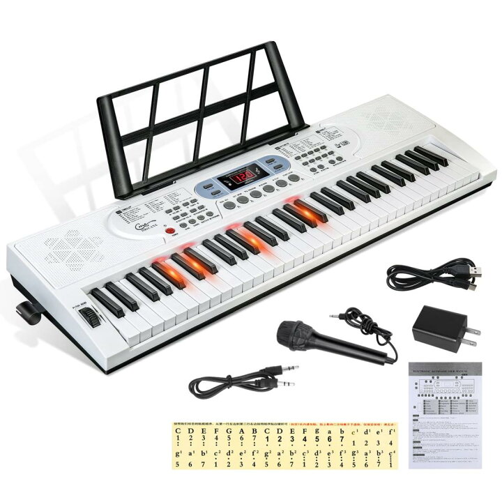楽天市場】Hricane キーボード ピアノ 電子ピアノ 61鍵盤 200種類音色 0911-185 電子ピアノ　キーボード