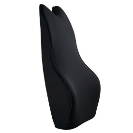 Aoomiya 低反発 ランバーサポート クッション 上下ゴムバンド付き 倒れず シートクッション 背中 クッション 取付バンド調節可 洗える 車 運転 ゲーミングチェア オフ ィス パソコンチェア (ブラック)