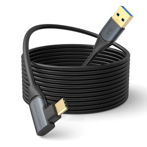 CableCreation USB A 3.1 to USB C �P�[�u�� OculusLink�K�p�P�[�u��, Oculus Quest 2 Link�Ή� 5Gbps�f�[�^�]�� 5V/3A �����[�d Steam VR/VR�w�b�h�Z�b�g�Ή����Q�[��PC���ɓK�p 3M