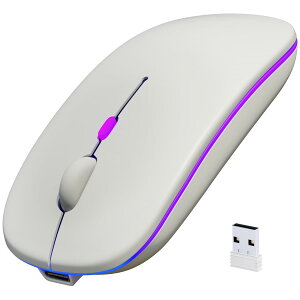 SaikoMausu(�T�C�R�}�E�X) ���C�����X�}�E�X �}�E�X Bluetooth 2.4GHz ���� �É� ���^ �}�E�X Type-C �[�d�� �ȃG�l���M�[ 3DPI���[�h 7�F���C�g�t�� �p�\�R�� PC ipad Mac/Windows/surface/Microsoft Pro�ɑΉ� white