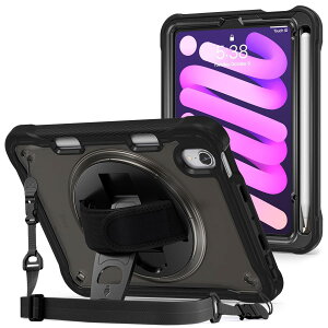 ProCase iPad Mini A17 Pro ��7���� 2024 Mini6 2021 8.3�C���` ���|���� �q���E�����Ɨp �ϏՌ� �J�o�[ �y�����[ 360°��]�X�^���h �n���h�X�g���b�v�t�� �K�p�@��FiPad Mini A17 Pro ��7���� 2024�AMini ��6��