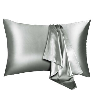 Sugarman 枕カバー 50 70 枕カバー ピローケース 美肌 美髪 静電気防止 光沢 防ダニ 敏感肌 両面タイプ おしゃれ 封筒式 洗える 【1枚】(シルバーグレー)