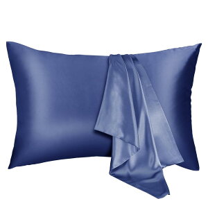 Sugarman 枕カバー 43 63 枕カバー ピローケース 美肌 美髪 静電気防止 光沢 防ダニ 敏感肌 両面タイプ おしゃれ 封筒式 洗える 【1枚】(ネイビー)