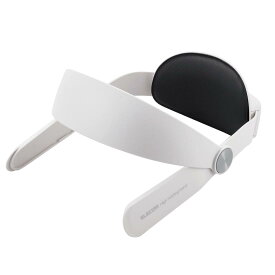 エレコム Oculus Quest 2 / Meta Quest 2 用 アクセサリー ヘッドバンド 頭頂部可動式/ダイヤル調節機能/軽量化(約151g) ホワイト VR-Q2HB01WH