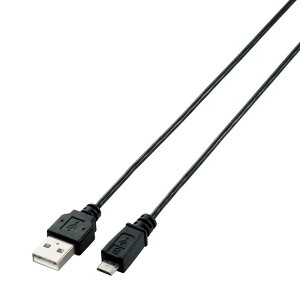 �G���R�� USB�P�[�u�� �ymicroB�z USB2.0 (USB A �I�X to microB �I�X) PlayStation4�Ή� �X���� 1m �u���b�N U2C-AMBX10BK
