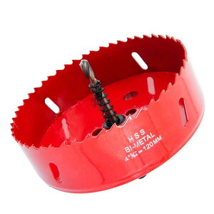 Bi-Metal Hole Saw Drill Bit HSS Hole Cutter with Arbor for Wood and Metal 4-3/4ff(120mm)