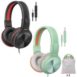 SIMOLIO �L���w�b�h�z�� �}�C�N�t�� 85dB 94dB 104dB ���ʐ����t�� �܂肽���݌y�ʃw�b�h�Z�b�g ���L�|�[�g�t�� ���߉\�ȃw�b�h�o���h 3.5mm�W���b�N�t�� �R���s���[�^�[ �w�Z �e�B�[���Y �L�b�Y 