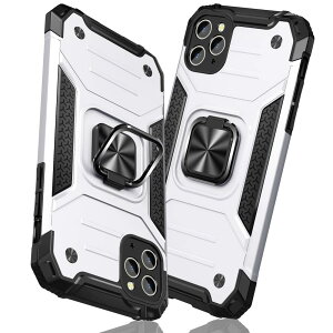 TMUJWS i Phone 11 Pro �p�P�[�X �����O �Ռ��z�� �ϏՌ� TPU+PC�o���p�[ ��d�\�� �ČRMIL�K�i �S�ʕی�J�o�[ ����h�~ �ԍڃz���_�[�Ή� �C�菝�h�~ ����~�� �y�� ���^ �A�C�t�H�� 11 Pro �p�J�o�[ 5