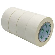 BOMEI PACK 建築用マスキ ングテープ ホワイト幅50mm×長さ50m、汎用塗装テープ、4巻