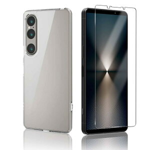 WHskyee Xperia 1 VI ケース + ガラスフィルム SO-51E / SOG13 ク リア カバー TPU ソフトケース 人気 保護カバー(全透明) 高透過率 薄と 軽い量【米軍MIL規格 耐衝撃 落下防止 傷防止 汚れ防止 黄変防止】