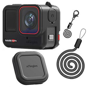 Taoricup Insta360 Ace Pro �Ή� �ی�P�[�X �V���R���P�[�X+�����Y�L���b�v+�X�g���b�v Insta360 Ace Pro �Ή� �ی�J�o�[ �A�N�Z�T���[ �S�ʕی� �L�Y�h�~ �����h�~, ��