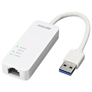 �o�b�t�@���[ �L��LAN�A�_�v�^�[ Giga Type-A USB3.2(Gen1)�Ή� ���{ �y macOS/Nintendo Switch ����m�F�ς� �z �z���C�g LUA5-U3-AGTE-WH