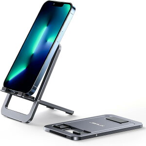 JSAUX �g�уX�}�z�X�^���h�A�܂��ݔ��^�A���~������ �p�x�����\�X�}�z�X�^���h ���Ai Phone �X�^���h �܂肽���ݎ� 4.7-7.9�C���`��i Phone Android�X�}�z�Ή��A�X�}�z���Ēu��-�O���[
