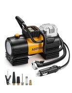 AstroAI エア コンプレッサー 空気入れ 自動車用 150PSI DC12V シガーソケット接続式 高輝度LEDライト 自…