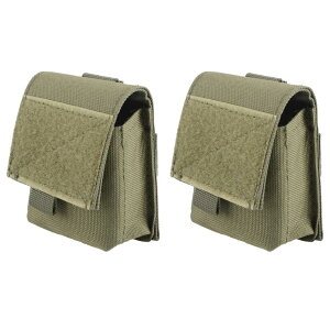 TRIWONDER タクティカルポーチ メンズポーチ サバゲーポーチ ミリタリーポーチ 多機能ポーチ モール対応 ベルトポーチ マルチケース スモーク グレネード ポーチ Smoke Tactical Pouch (グリーン - 2