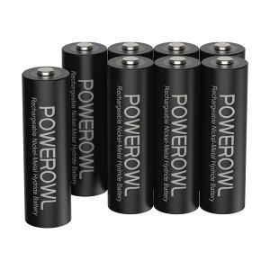 POWEROWL 単3形充電式ニッケル水素電池8個セット 大容量 自然放電抑制 環境保護(2800mAh、約1200回循環使用可能)