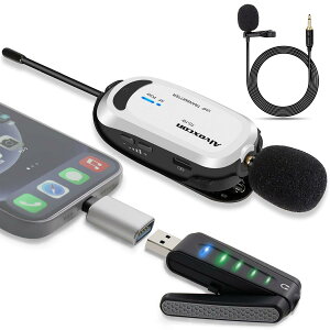 ���C�����X�}�C�N USB Alvoxcon �����}�C�N �s���}�C�N i Phone�p�\�R�� Android�C���z���[�q�t��PC�}�C�N UHF �^���^�� �g�� ���j�^�����O �y�� ���{������� UM310PRO