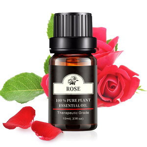 Poven ���[�Y �G�b�Z���V�����I�C�� �V�R100�� ���[�Y���� �i�`������ �A���}�I�C�� �A���}�f�B�t���[�U�[�p 10ml Rose Essential Oil