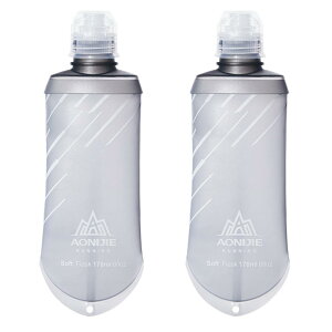 TRIWONDER TPU ܂肽  {g EH[^[{g X|[c{g jO }\ TCNO oR nCh[V \tg{g Soft Water Bottle (O[ 170ml - 2)