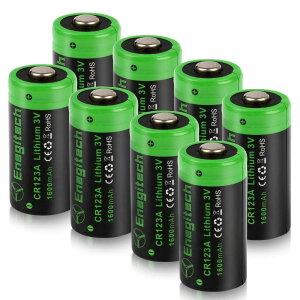 Enegitech CR123A `E dr 123A 3V obe[ 1600mAh LIbN J rfI dp [d (CR123A 8)