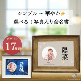 選べる デザイン 命名書 おしゃれ 写真入り シンプル 可愛い 2Lサイズ 名前入り 命名紙 オーダー フォトフレーム 出産 祝い 内祝い 百日祝い 男の子 女の子 赤ちゃん 記念品 小さめ メモリアルギフト 両親 祖父母 プレゼント【写真入り命名書2Lサイズ】