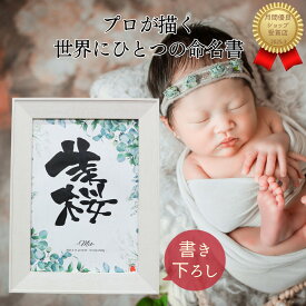 命名書 手書き おしゃれ 命名書 かわいい オーダー 代筆 シンプル 命名紙 お七夜 インテリア ボタニカル 花 額付き 赤ちゃん 両親 出産 内祝い 内祝 女の子 男の子 初節句 桃の節句 端午の節句 753 七五三 100日 お祝い 内祝い お返し