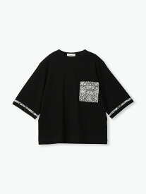 【16％オフ・クーポン対象】sosotto ソソット Tシャツ カットソー 5分袖 リバティ プリント ポケット ストレッチ フライス 綿 ポリウレタン 2025年春夏物