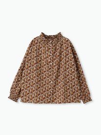 【16％オフ・クーポン対象】sosotto ソソット ブラウス シャツ リバティ プリント シャーリング 前後 2WAY スタンドカラー 長袖 タナローン 綿 100% 日本製