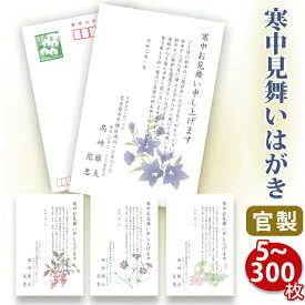 【★送料無料】寒中見舞いはがき 印刷【官製はがき】【5～300枚セット】■はがき専門店 寒中はがき 法事 はがき イラスト付 綺麗 丁寧 切手不要 レビュー件数第1位■内容校了後2〜4営業日で発送予定