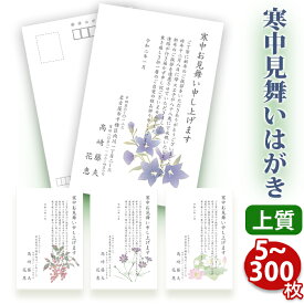 寒中見舞いはがき 印刷【上質紙はがき（私製はがき）】【5～300枚セット】■はがき専門店 寒中はがき 法事 はがき イラスト付 綺麗 丁寧 レビュー件数第1位■内容校了後2〜4営業日で発送予定