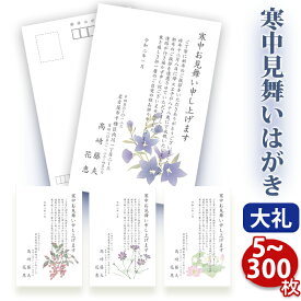 寒中見舞いはがき 印刷 法事 はがき 【高級大礼紙はがき（私製はがき）】【5～300枚セット】■はがき専門店 寒中はがき イラスト付 綺麗 丁寧 レビュー件数第1位■内容校了後2～4営業日で発送予定