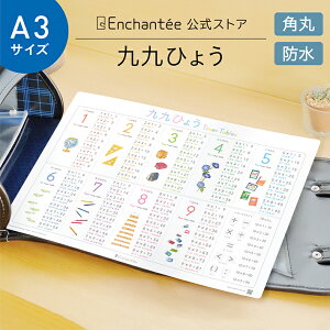 アンシャンテの九九ひょう【Times Tables】防水・A3・角丸 知育 学習ポスター インテリア 九九表 九九 ポスター おしゃれ ギフト 入園 入学 算数