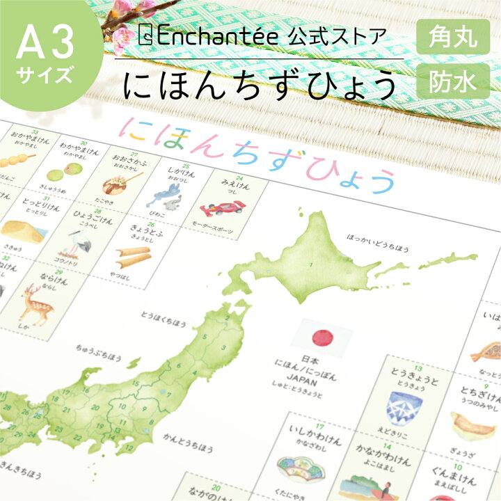 楽天市場 アンシャンテのにほんちずひょう Map Of Japan A3 角丸 防水 日本地図 お風呂 知育 学習ポスター インテリア ポスター おしゃれ ギフト 入園 入学 シンプル アンシャンテ 楽天市場店