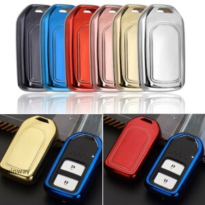 ホンダ キーカバー メタリック TPU製 全6色 キーケース メッキ ステップワゴン オデッセイ フリード フィット S660 など スマートキー キーホルダー
