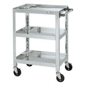 【個人宅配送不可】サカエ SAKAE SAS3-6473DC 直送 代引不可・他メーカー同梱不可 ステンレススーパーワゴン(SUS304/導電性ゴム車/ねじ込み式キャスター) SAS36473DC