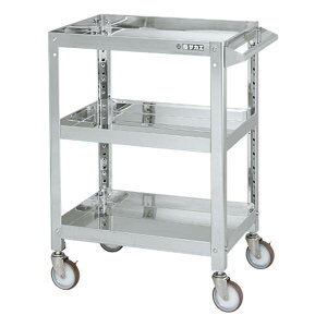 【個人宅配送不可】サカエ SAKAE SAS3-6073NU 直送 代引不可・他メーカー同梱不可 ステンレススーパーワゴン(SUS304/ナイロンウレタン車/ねじ込み式キャスター) SAS36073NU