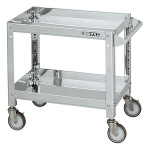 【個人宅配送不可】サカエ SAKAE SAS3-7462SNU 直送 代引不可・他メーカー同梱不可 ステンレススーパーワゴン(SUS304/ナイロンウレタン車/ねじ込み式キャスター) SAS37462SNU